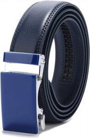 img 4 attached to Siepasa Men'S Genuine Leather Dress Belt With Automatic Fashion Buckle - Elegant Gift Box