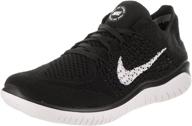 nike womens flyknit black white women's shoes : athletic logo