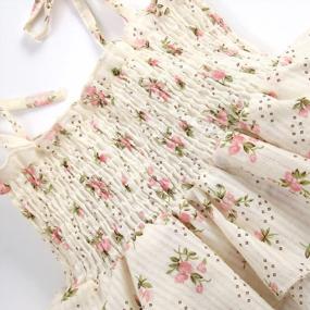 img 2 attached to Adorable Floral Sleeveless Romper Bodysuit For Baby Girls - Perfect For A Stylish Summer Look!