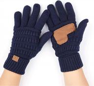 winter embroidered beanies & gloves set with touchscreen compatibility - stylish & warm accessories logo
