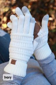 img 1 attached to Winter Embroidered Beanies & Gloves Set With Touchscreen Compatibility - Stylish & Warm Accessories