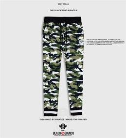 img 2 attached to Black Bianco Sweatpants Trousers Presented Boys' Clothing - Pants