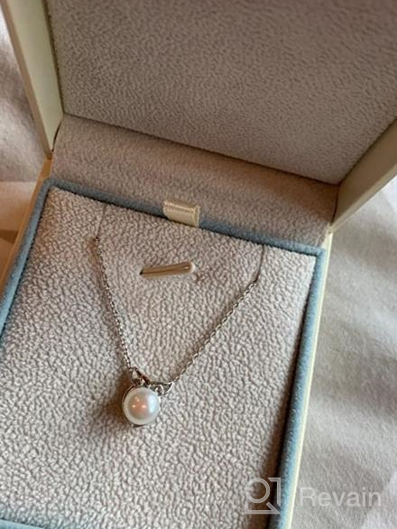 img 1 attached to 🎁 FANCIME June Birthstone Necklace: Sterling Silver 7mm Freshwater Pearl - Cute Animal Collection - Small Dainty Necklace for Women - Fine Jewelry with 16"+2" Extender review by Mary Gardner