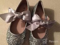 img 1 attached to Silver Flats Shoes for Girls - Comway Toddler Ballerina Wedding DSD 1 review by Tonya Brooks