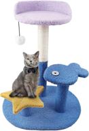 ahomdoo cat tree: ocean world cat tower with sisal 🐱 scratching post, indoor cat tower, scratcher & hanging ball for kittens logo