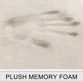 img 1 attached to 3-Piece FEELSO Memory Foam Bath Mat Set - Non Slip & Absorbent Mats For Tub Shower & Bath Room, Ivory