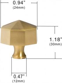 img 3 attached to RZDEAL Solid Brass Knobs Beautiful Brushed Gold Kitchen Cabinet Knobs Contemporary Euro Style Dresser Drawer Knob Handles (4Pack Diameter:0.94"(24Mm))