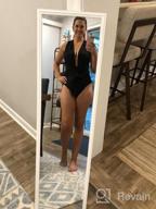 img 1 attached to Turn Heads With The Sleeveless Deep V Neck Cross Back Bodysuit By Verdusa - Shop Now review by Jorge Toussaint