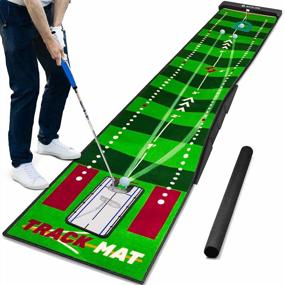 img 4 attached to SAPLIZE Golf Putting Mat: Master Your Putting With Visible Trajectory Tracing And Adjustable Slopes