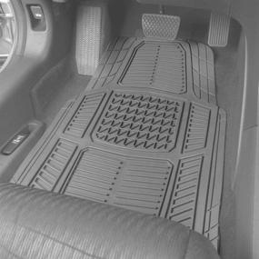 img 2 attached to 🚗 Motor Trend Armor-Tech All Weather Liners, Full Set of 4 - Waterproof, Heavy-Duty Front & Rear Rubber Floor Mats for Car, Truck, SUV & Van