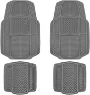 🚗 motor trend armor-tech all weather liners, full set of 4 - waterproof, heavy-duty front & rear rubber floor mats for car, truck, suv & van logo