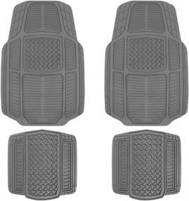 img 4 attached to 🚗 Motor Trend Armor-Tech All Weather Liners, Full Set of 4 - Waterproof, Heavy-Duty Front & Rear Rubber Floor Mats for Car, Truck, SUV & Van