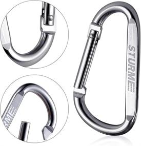 img 2 attached to Secure And Compact: STURME 3" Carabiner Keychain Set With 12 Durable Clips
