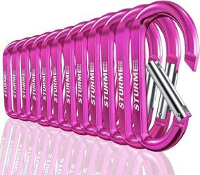img 4 attached to Secure And Compact: STURME 3" Carabiner Keychain Set With 12 Durable Clips