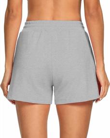 img 1 attached to THANTH Cotton Sweat Shorts For Women - Comfortable Athletic Shorts With Pockets For Summer Casualwear, Running, Gym Workouts And Lounging