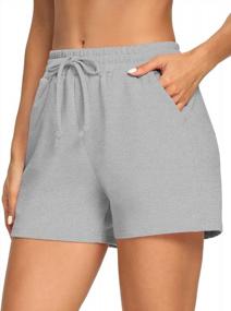 img 2 attached to THANTH Cotton Sweat Shorts For Women - Comfortable Athletic Shorts With Pockets For Summer Casualwear, Running, Gym Workouts And Lounging