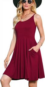 img 4 attached to Jouica Women'S Sleeveless Swing Dress With Adjustable Straps And Convenient Pocket For Casual Summer Beach Day Outfits