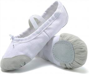 img 3 attached to Canvas Dance Shoes For Women And Children - Ideal For Gymnastics, Yoga And Exercise Routines – Soft And Comfortable Flats By Goettin Ballet