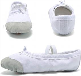 img 1 attached to Canvas Dance Shoes For Women And Children - Ideal For Gymnastics, Yoga And Exercise Routines – Soft And Comfortable Flats By Goettin Ballet