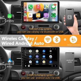 img 3 attached to Upgrade Your Ride With The 4+64G Android Car Stereo For Honda Civic 2006-2011: Wireless Carplay, 10.1 Inch Touchscreen, GPS Navigation, Backup Camera, AM/FM Radio, And More!