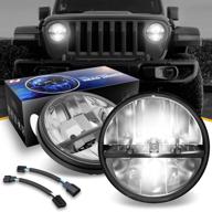 ⚡ nuvision lighting nvl-hl-002 7" led headlights for jeep wrangler jk, tj, lj, cj - high/low beam, dot approved логотип