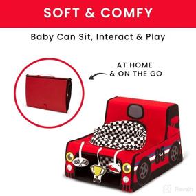 img 2 attached to 🏎️ Delta Children Sit N Play Portable Activity Seat for Babies - Fun and Safe Floor Seat for Infants in Race Car Design