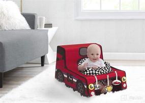 img 3 attached to 🏎️ Delta Children Sit N Play Портативное активное сиденье для малышей - веселое и безопасное пол на автомобильной гонке для младенцев.