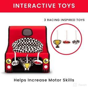 img 1 attached to 🏎️ Delta Children Sit N Play Портативное активное сиденье для малышей - веселое и безопасное пол на автомобильной гонке для младенцев.