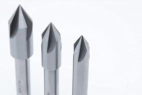 img 1 attached to 3PC High Speed Steel 4 Flute Machine Countersink Set - 1/2, 5/8 & 3/4 Inch 60° Tip