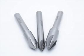 img 3 attached to 3PC High Speed Steel 4 Flute Machine Countersink Set - 1/2, 5/8 & 3/4 Inch 60° Tip