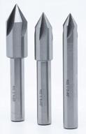 3pc high speed steel 4 flute machine countersink set - 1/2, 5/8 & 3/4 inch 60° tip logo