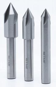 img 4 attached to 3PC High Speed Steel 4 Flute Machine Countersink Set - 1/2, 5/8 & 3/4 Inch 60° Tip