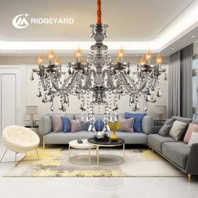 img 1 attached to Ridgeyard Crystal Chandelier - 10 Elegant Lights For A Luxury Living Room