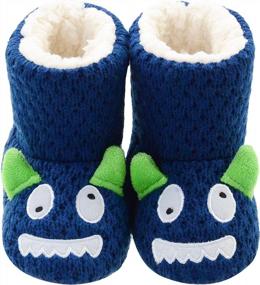 img 4 attached to Unisex Monster Slippers For Kids By LA PLAGE