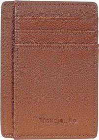 img 1 attached to 🧳 Travelambo Pocket Minimalist Leather Blocking Men's Wallets, Card Cases, and Money Organizers - Ideal for Men's Accessories