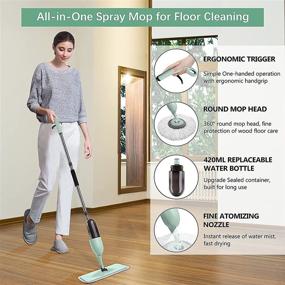 img 3 attached to 🧹 Tsmine Spray Mop for Floor Cleaning with Microfiber Pads, Ideal for Hardwood Laminate Tile Floors – Home &amp; Commercial Use