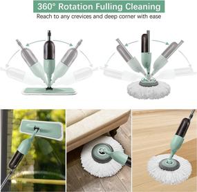 img 1 attached to 🧹 Tsmine Spray Mop for Floor Cleaning with Microfiber Pads, Ideal for Hardwood Laminate Tile Floors – Home &amp; Commercial Use