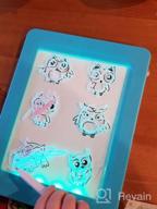 img 1 attached to Obuby Light Up Drawing Board Educational Learning Drawing Kids Toys Gifts For 3 4 5 6 7+ Ages Boys And Girls,Ultimate Tracing Pad With 9 LED Light Effects Glow In The Dark Art Doodle Color Set（Blue） review by Jay Huang