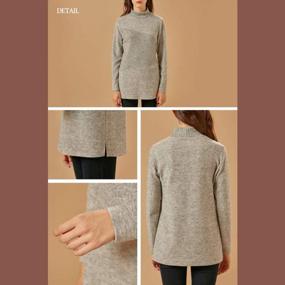img 1 attached to Stay Comfortable And Stylish With LENUE Women'S Plus Size Soft Mock Turtleneck T-Shirt - Ideal For Any Occasion!
