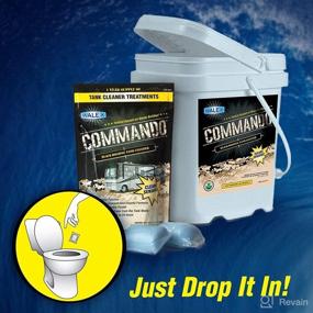 img 1 attached to 💧 Walex Commando RV Black Tank Cleaner Drop-Ins, Ocean Mist Scent, 4-Pack (1 Year Supply)