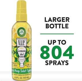 img 3 attached to 🚽 Air Wick V.I.P. Pre-Poop Toilet Spray - Essential Oil, Lemon Idol Scent, up to 268 uses, 4.9 oz. - Perfect for Holiday Gifting, White Elephant Exchanges, and Stocking Stuffers