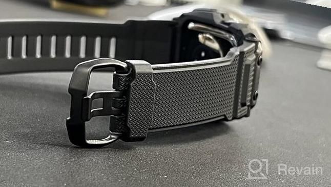 img 1 attached to Rugged Sport Military Band With Bumper Cover, Compatible With Apple Watch 45Mm/44Mm/42Mm, Men'S TPU Strap With Metal Pieces For IWatch Series SE2 SE 8 7 6 5 4 3 2 1, Dark Gray By OUHENG review by Timothy Cox