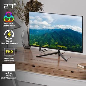 img 3 attached to 🖥️ InnoView Gaming Display 27" Ultra Thin Monitor, 1920X1080P, Tilt Adjustment, Built-In Speakers, Frameless Design, Wall Mountable - INVPM701