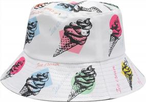 img 2 attached to Unisex Bucket Hat Summer Fisherman Cap For Women Men Teens - ZLYC Cute Print