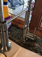 img 1 attached to 🚰 Friho Lead-Free Stainless Steel Single Handle Pull Out Sprayer Spring Bar Sink Kitchen Faucet - Commercial Brushed Nickel Finish review by Juan Crane