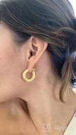 img 1 attached to Hypoallergenic 14K Gold Plated Huggy Hoop Earrings for Women - Chunky Twist Knot Love 5mm Thick, Sensitive Ear-friendly, Dainty Click Top Huggie Hoops, 23mm Size - Perfect Jewelry Gifts for Girls review by Michael Murphy