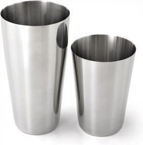 img 3 attached to Upgrade Your Mixology Game With Barfly Superfly Tin Set: Heavyweight Stainless Steel Cocktail Shakers (18 Oz And 28 Oz)