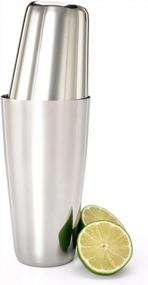 img 1 attached to Upgrade Your Mixology Game With Barfly Superfly Tin Set: Heavyweight Stainless Steel Cocktail Shakers (18 Oz And 28 Oz)