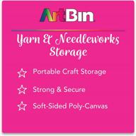 artbin 6875ag hook & needle folio, portable knitting & crochet organizer, zippered poly canvas case, gray/black - enhanced seo logo