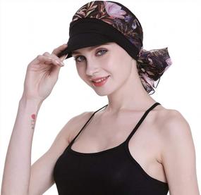 img 4 attached to Women'S Newsboy Cap With Scarf - Chemo Headwear Gift For Hair Loss Year-Round